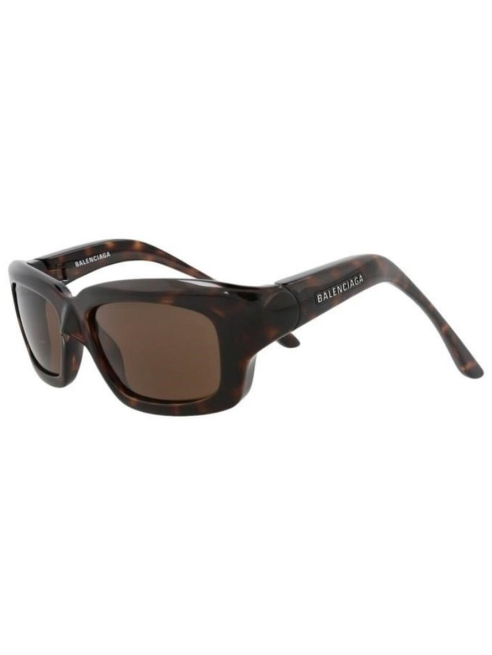 New Balenciaga Mens Square/Rectangle Havana Havana Brown Fashion Designer Sungla
